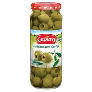 Azeitona Verde Cepera Sem Caroço Vidro 155g