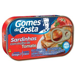Sardinha Gomes Da Costa Com Molho De Tomate 75g