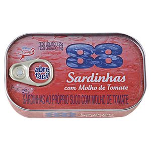 Sardinha 88 Com Molho De Tomate 75g