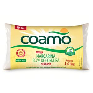 Margarina Coamo Culinária 80% De Lipídios Sem Sal 1,01kg