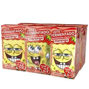 Leite Fermentado Elegê Morango 6x80g