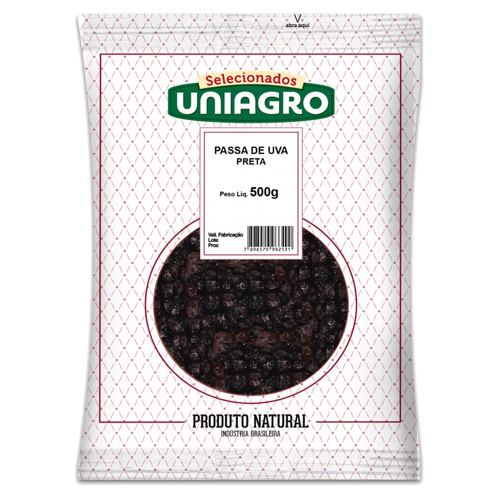 Uva Passa sem Semente Uniagro Pacote 500g