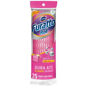 Pano Limppano Furatto Rolo Rosa Com 25 Unidades