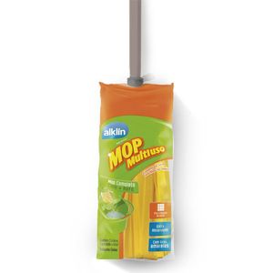 Mop Alklin Multiuso Tiras Em Amarelo Com Cabo