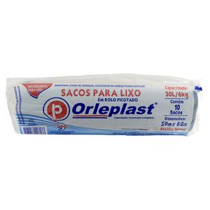 Saco Para Lixo Orleplast 30l Com 10 Unidades