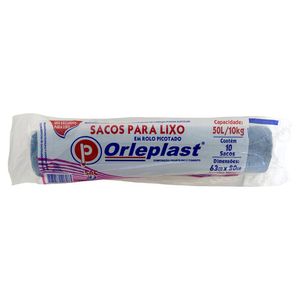 Saco Para Lixo Orleplast 50l Com 10 Unidades