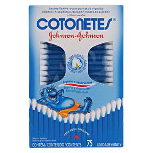 Cotonetes Com Pontas De Algodão Johnson&Johnson C/75 Und