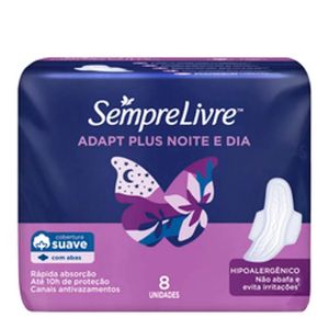 Absorvente Sempre Livre Noturno Suave Com Abas C/8