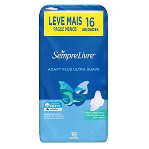 Absorvente Sempre Livre Adapt Plus Suave Com 16 Unidades
