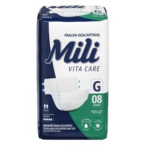 Fralda Adulto Mili Vita G C/8 Unidades