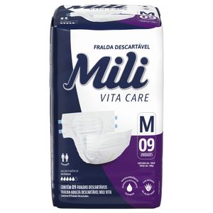 Fralda Adulto Mili Vita M C/9 Unidades