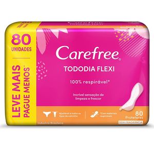 Protetor Diário Carefree Todo Dia Sem Perfume Leve 80 Pague 60