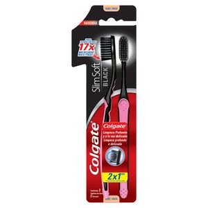 Escova Dental Colgate Slim Soft Black Lv2 Pg1 Macia