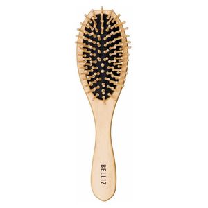 Escova De Cabelo Belliz Madeira Oval Com Cerdas
