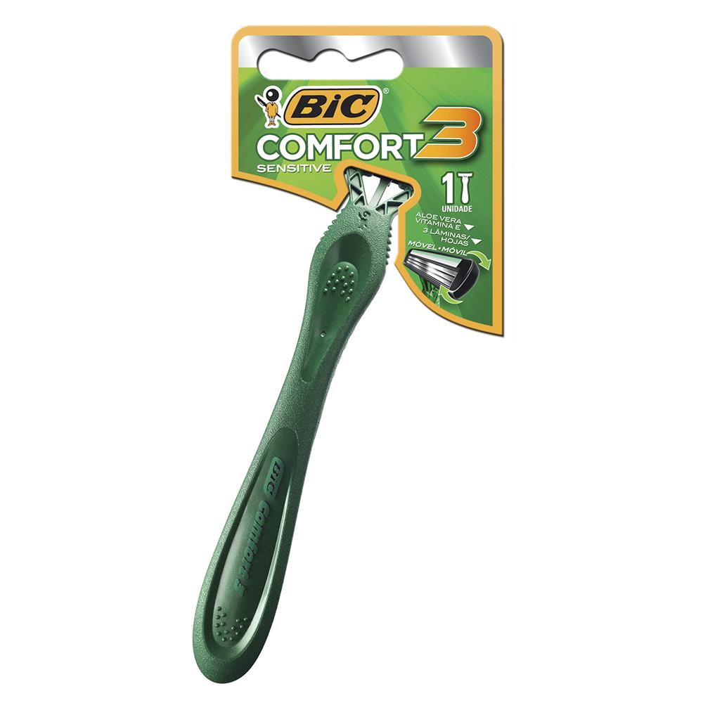 Aparelho Barbear Bic Comfort 3 Men Sensitive C/1