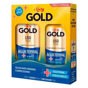 Kit Shampoo+Condicionador Niely Gold Liso Pleno