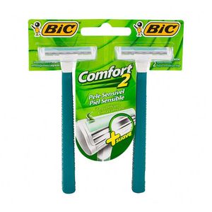 Aparelho De Barbear Bic Comfort2 Pele Sensível C/2 Unidades