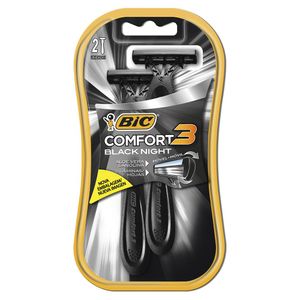 Aparelho De Barbear Bic Comfort 3 Black Night C/2 Unidades