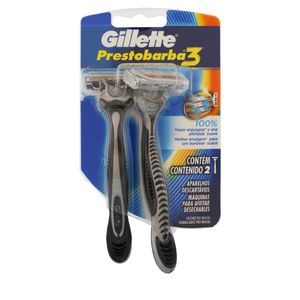 Aparelho Barba Gillette Prestobarba3 Extra Suave C/2