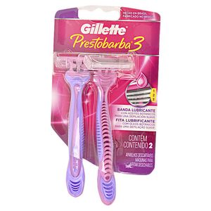 Aparelho Depilador Gillette Prestobarba3 Feminino Com 2 Unidades
