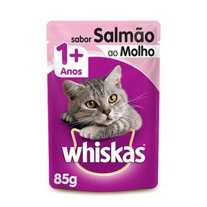 Ração Para Gato Whiskas Adulto Salmão Sachê 85g