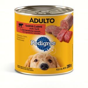 Alimento Pedigree Para Cães Adultos Sabor Carne Lata 280g