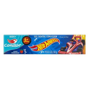 Gel Dental Condor Bambinos 3 Com Flúor 50g Hot Wheels