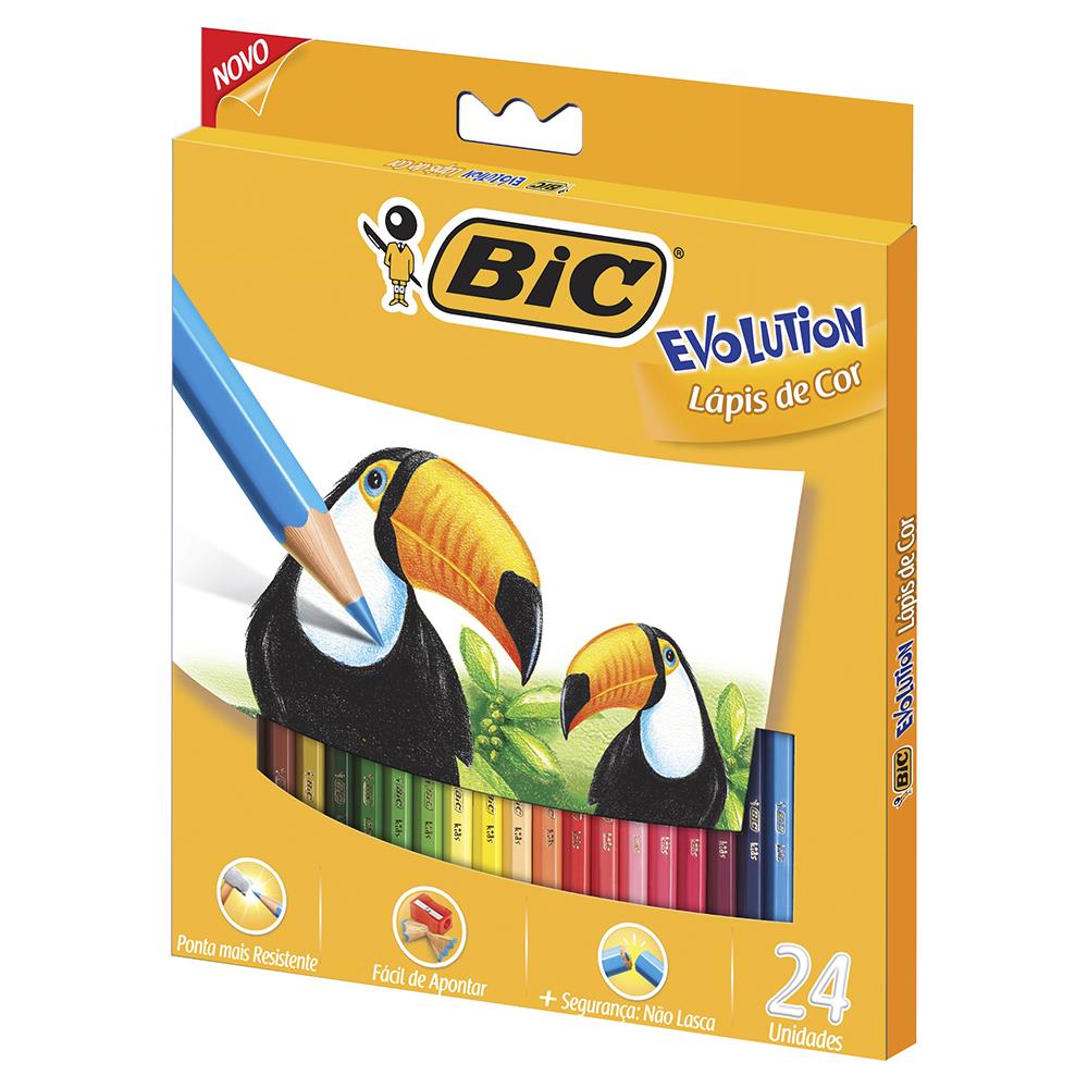 Encontraproduto.com.br - Lápis De Cor Bic Evolution 24cores