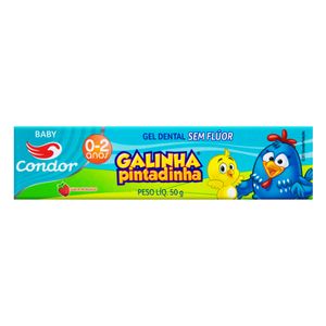 Gel Dental Condor Galinha Pintadinha Baby 0a2 Anos 50g