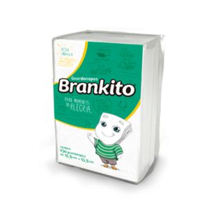 Guardanapo De Papel Brankito Seda 13,5x13,5cm Com 490unidade