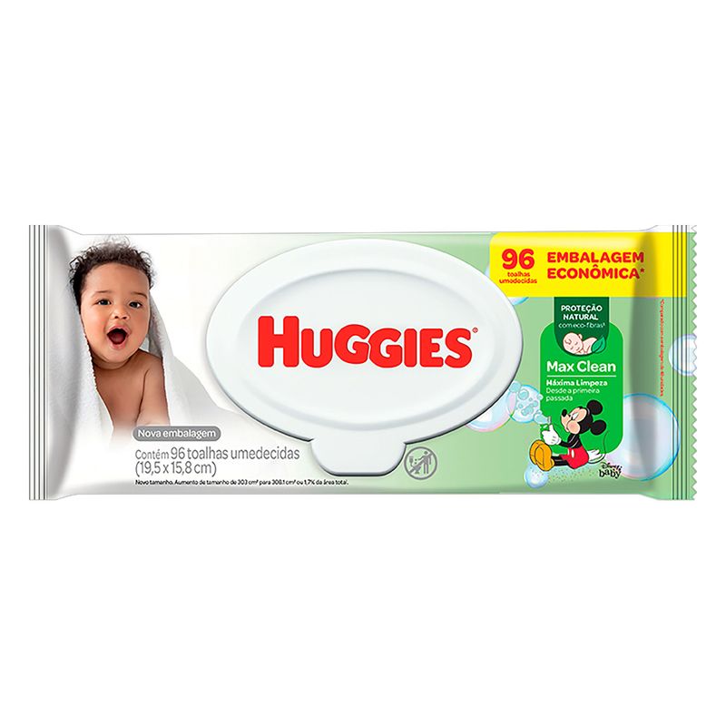 TOALHA-UMED-HUGGIES-MAX-CLEAN-C96