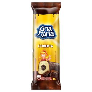 Bolo Ana Maria Sabor Baunilha Com Recheio Sabor Chocolate E Cobertura Sabor Chocolate 42g