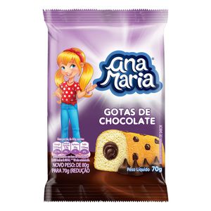 Bolo Ana Maria 70gr Gotas Chocolate