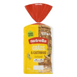 Pão Nutrella Grãos Castanhas 100% Integral 450g