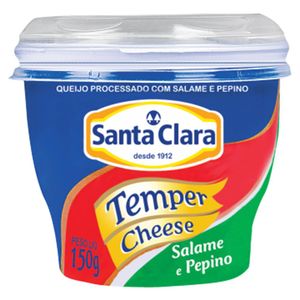 Queijo Santa Clara Temper Cheese Salame E Pepino Pote 150g
