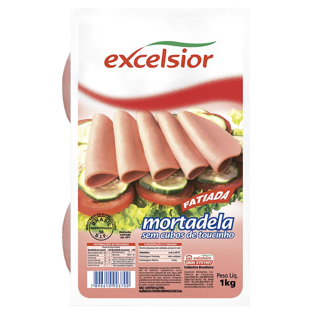 Mortadela Excelasior sem Gordura Fatiada 1kg