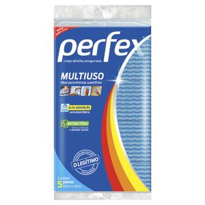 Pano Perfex Multiuso Azul Com 5 Unidades