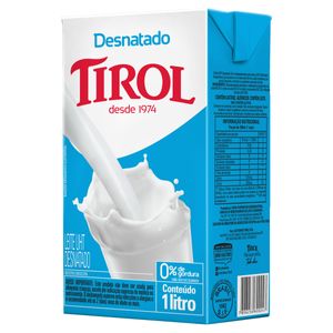 Leite Tirol Desnatado 1l