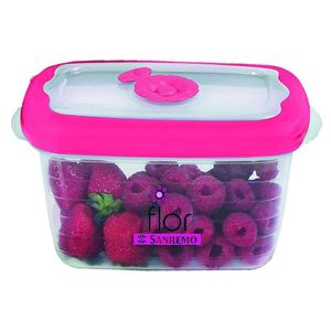 Pote Sanremo Flor Retangular 700ml Rosa