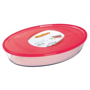 Assadeira Marinex Oval Com Tampa Individual 1,6l