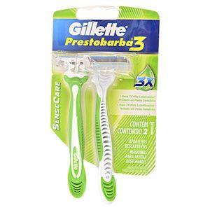 Aparelho Barba Gillette Prestobarba3 Sensitive C/2