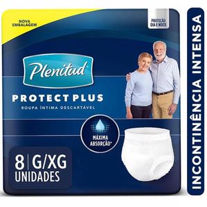 Roupa Intima Plenitud Act Plus G/Xg Com 8 Unidades