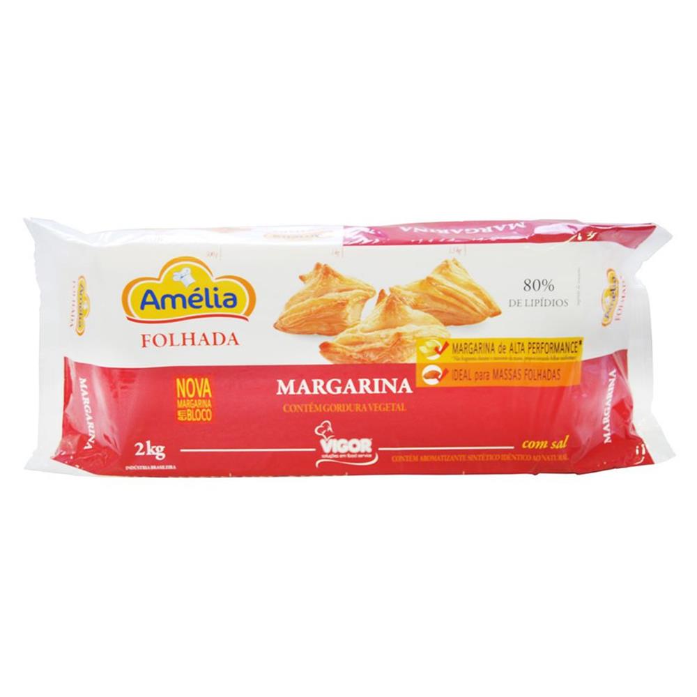 MARGARINA AMÉLIA FOLHADA BLOCO COM SAL 2KG - Treichel Delivery