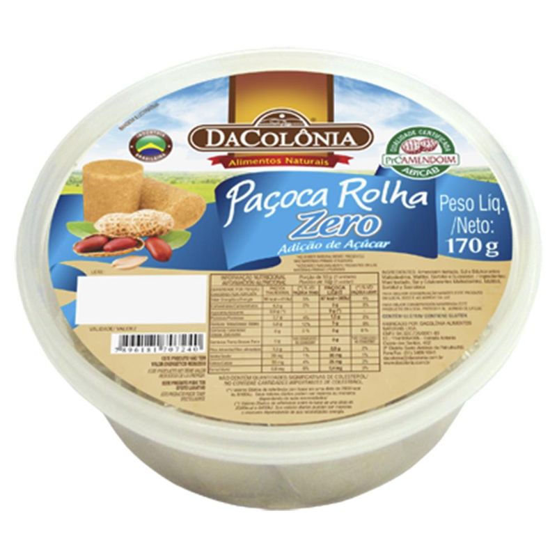 PACOCA-ROLHA-ZERO-DACOLONIA-170G