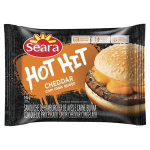 Sanduiche Hamburguer Seara Hot Hit Cheddar Congelado 145g