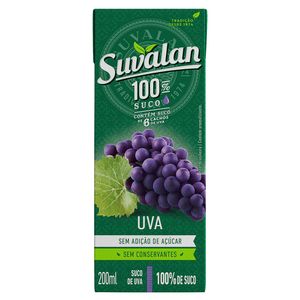 Suco Suvalan 100% Uva 200ml