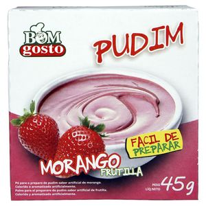 Pudim Bom Gosto Morango 45g