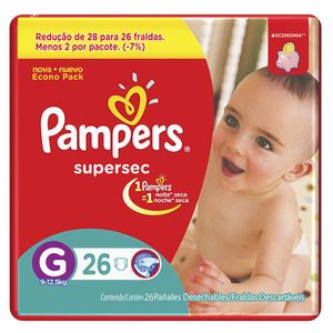 Fralda Pampers Supersec G C/26 Unidades