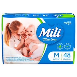 Fralda Mili Baby Mega Tamanho M C/48