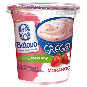Iogurte Batavo Grego Sabor Morango Pote 450g